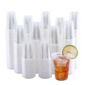 Turbo Bee 769390226598 500 Pack 7 Oz Clear Plastic Cups Tumblers Cold Party Dri