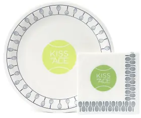 Twerp 670087572884 Tennis Party Plates And Napkins - 12 Paper