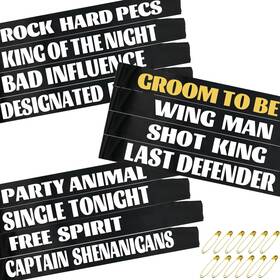 Txscoxwp1 Xsc024600001 12 Pack Funny Bachelor Party Sashes Groom To Be/team Groom/groomsmen/best Ma