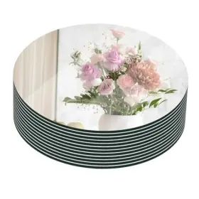 U Home 778197606700 12 Inch Mirror Centerpieces For Tables Glass Circle Plates 12inch Round