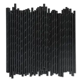 Ps1-blk U Straws Paper 5000 Ct. 7.75 Inch X0.24 Black Unwrapped 100% Biodegradable