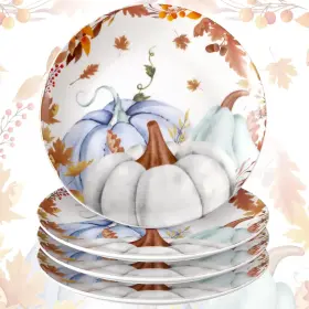 Ggn-uiifan-131 Uiifan 4 Pcs Fall Plates Pumpkins 7.87 Inches/ 20 Cm As Shown In The Picture