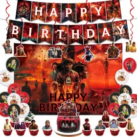 St5pd Ukmpfgj 51 Pcs Stranger Season 5 Things Party Supplies Birthday Decorations Set Inclu