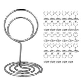 Umetdo Sznm-zpj-0030 30pcs Table Number Holders Place Card Holder - Photo Silver