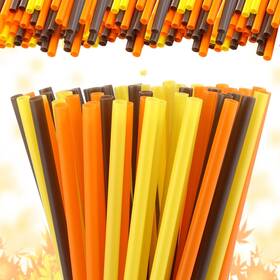 Umigy Meq-umigy-528 150 Pcs Thanksgiving Fall Plastic One Size Orange Yellow Brown