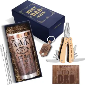 Ubx03 Unboxment Fathers Day Dad Gifts Best Ever Basket Retro Vintage Brown