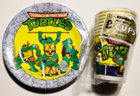 Unique 011179011841 Vintage 1989 Teenage Mutant Ninja Turtles Paper Plates Cups New Sealed Party Unique 011179011841 Vintage 1989 Teenage Mutant Ninja Turtles Paper Plates Cups New Sealed Party