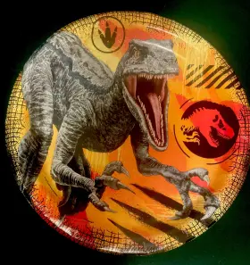 Unique 011179194957 Jurassic World Birthday Party 8 5/8 Inch Large Plates Cake 8ct