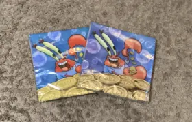 Unique 011179205424 2 Pack Sponge Bob Lunch Napkins Mr. Krabs 16 Per Package Birthday Party Supplies