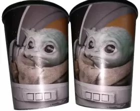 Unique 011179206377 Set Of 2 Star Wars The Mandalorian Child Plastic Cups
