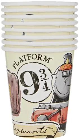 Cups-266 Unique 011179235667 23566 Paper Ml- Harry Potter Party-pack Of 8 Multicolour