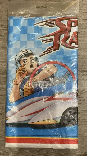 Unique 011179245437 Speed Racer Plastic Tablecover 54 Inch X 84 Birthday Party Supplies - New
