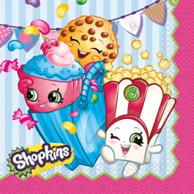 Unique 011179428823 Shopkins Pink Birthday Party Paper Napkins X2 Packs New Popcorn Cookie 32 Count