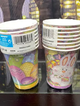 Unique 011179485260 Vintage New Easter Party Cups 2 Packs Of 8-9oz