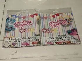 Unique 011179486939 Shopkins Party Tablecloth Set Of 2 54 Inch X84 New