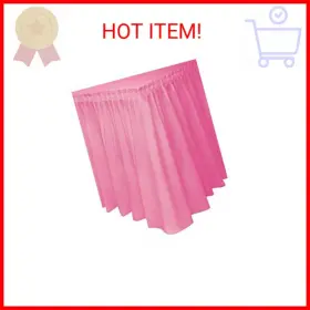 Unique 011179500581 Premium Hot Pink Solid Plastic Table Skirt 29 Inch X 14 Ft Pack Of 1 - Eleg