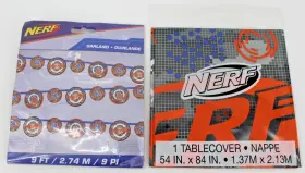 Unique 011179591695 Nerf Table Cover And Garland Targets Birthday Party Supplies Kids Hasbro New