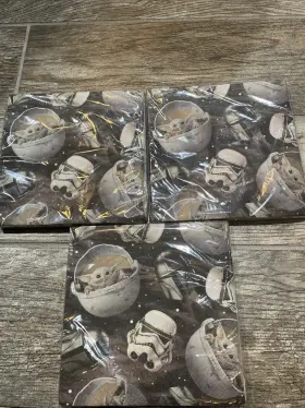Unique 011179783229 3 Each Star Wars The Mandalorian - 16 Ct Napkins Birthday Party