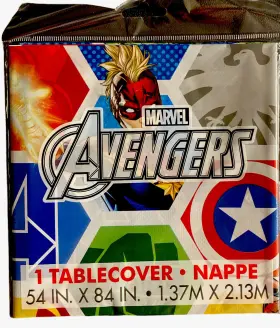 Unique 011179787630 Marvel Avengers Plastic Table Cover 54in X 84 Inch New In Package