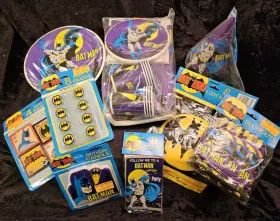 14003 Unique Classic Batman Party Pak For 8 Dc Comics 1989 Favors Plates Hats Blowouts