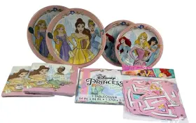 14110 Unique Disney Princess Birthday Party Pack Plates Napkins Table Cover And Banner 66pc