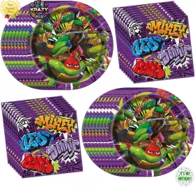 Unique 313047459473 Tmnt Party Supplies 16 Plates And Napkins Officially Licensed