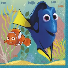 48642 Unique Finding Dory Party Luncheon Napkins 6.5 Inch 16 Ct Multicolor
