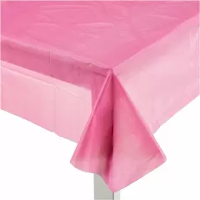 5082 Unique Hot Pink Solid Rectangular Plastic Table Cover 54 Inch X 108 1 Count -