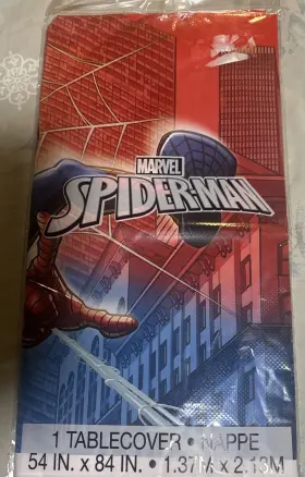 59223 Unique Spider-man Plastic Table Cover Cloth Birthday Party Supplies 54 Inch X84 New