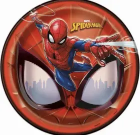 59225 Unique Spiderman 8 Ct 9 Inch Luncheon Paper Plates