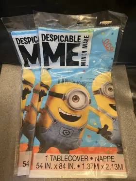59493 Unique 2 Despicable Me Minion Kids Birthday Party Plastic Tablecovers 54 Inch X 84