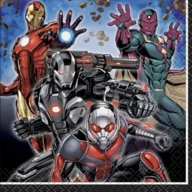 59701 Unique Marvel Iron Man Ant-man Beverage Party Napkins - 16 Count 2ply 5x5 New