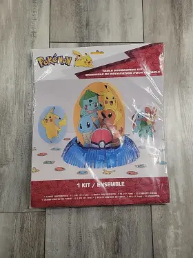 70497 Unique Pokemon 3 Piece Table Decorating Kit Centerpieces W Confetti Sealed 2024