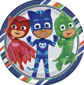 Unique 78255 Pj Masks Round 9 Inch Dinner Plates 8ct