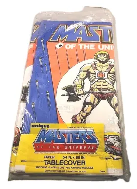 Unique Industries 011179054190 Vintage 1983 Mattel He-man Masters Of The Universe Paper Tablecover 54 Inch X 88