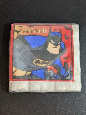 10302 Unique Industries Vtg Batman The Animated Series 1993 Dc Comics Pack Of 16 Napkins Birthday Party