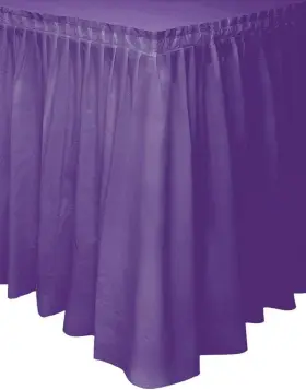 50055 Unique Industries Deep Plastic Table Skirt Party Supplies-dark Purple 29 Inc
