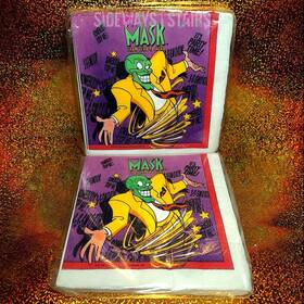 Unique Industries Inc. 13032 1994 The Mask Napkins 2 Packs 1995 Animated Series Party Supply Jim Carrey Rare