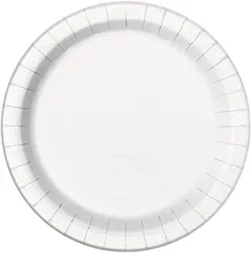 Unique Party 011179031054 White Round Paper Dinner Plates - 9 Inch 8 Count Perfect For Parties Showers