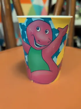 Unique Party 011179506064 Reusable Plastic 16oz Cup - Barney The Purple Dinosaur