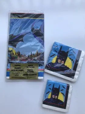 Unique Party Favors 011179197439 Vintage Batman Forever 1995 Plastic Table Cover Napkin Lot Dc Comics New Unique Party Favors 011179197439 Vintage Batman Forever 1995 Plastic Table Cover Napkin Lot Dc Comics New