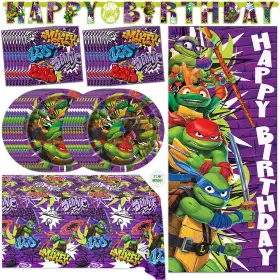 Tm329289 Unique Teenage Mutant Ninja Turtle Birthday Decorations For Party Serves 16 Guests