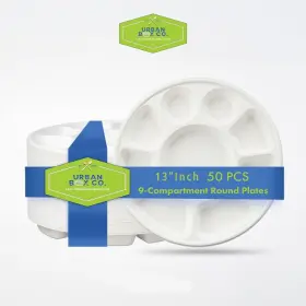 Urban Box Co 659465051616 Everyday Biodegradable Disposable Paper Plates 13 In 25 Count