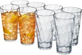 9331 Us Acrylic Optix Plastic Reusable Drinking Glasses Set Of 8 20-ounce Clear