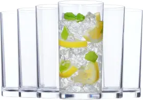9273 Us Acrylic Fba Classic Clear Plastic Reusable Drinking Water Tumblers