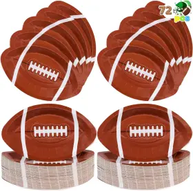 17081 Us Corp 72 Football Plates For Game Day Parties - Perfect Sports Events