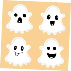 U983zo Utolily 48pcs Halloween Disposable Paper Plates Party Serving Trays White