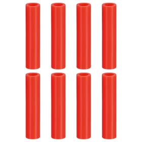 Uxcell A23051600ux0011 8pcs Silicone Straw Tips Metal Covers Soft Reusable 6mm Red