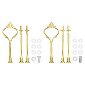Uxcell A24090900ux0667 2 Set Cake Tray Stand Handle Cupcake Dessert Plate Hardware Fitting