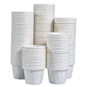 Vakly 647679163416 1000 Paper Medicine Cups 3/4 Oz Disposable Souffle